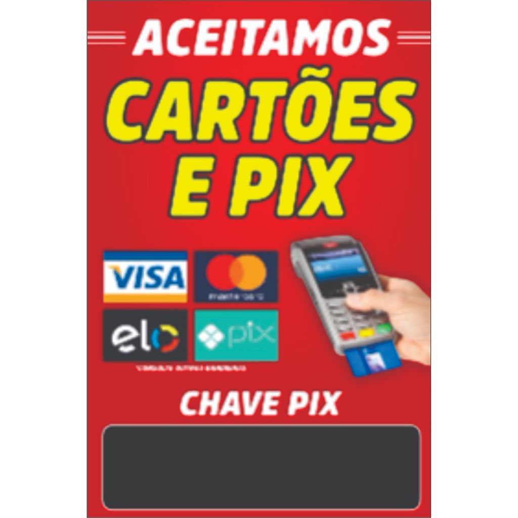 BANNER ARTE PRONTA - ACEITAMOS CARTÃO/PIX