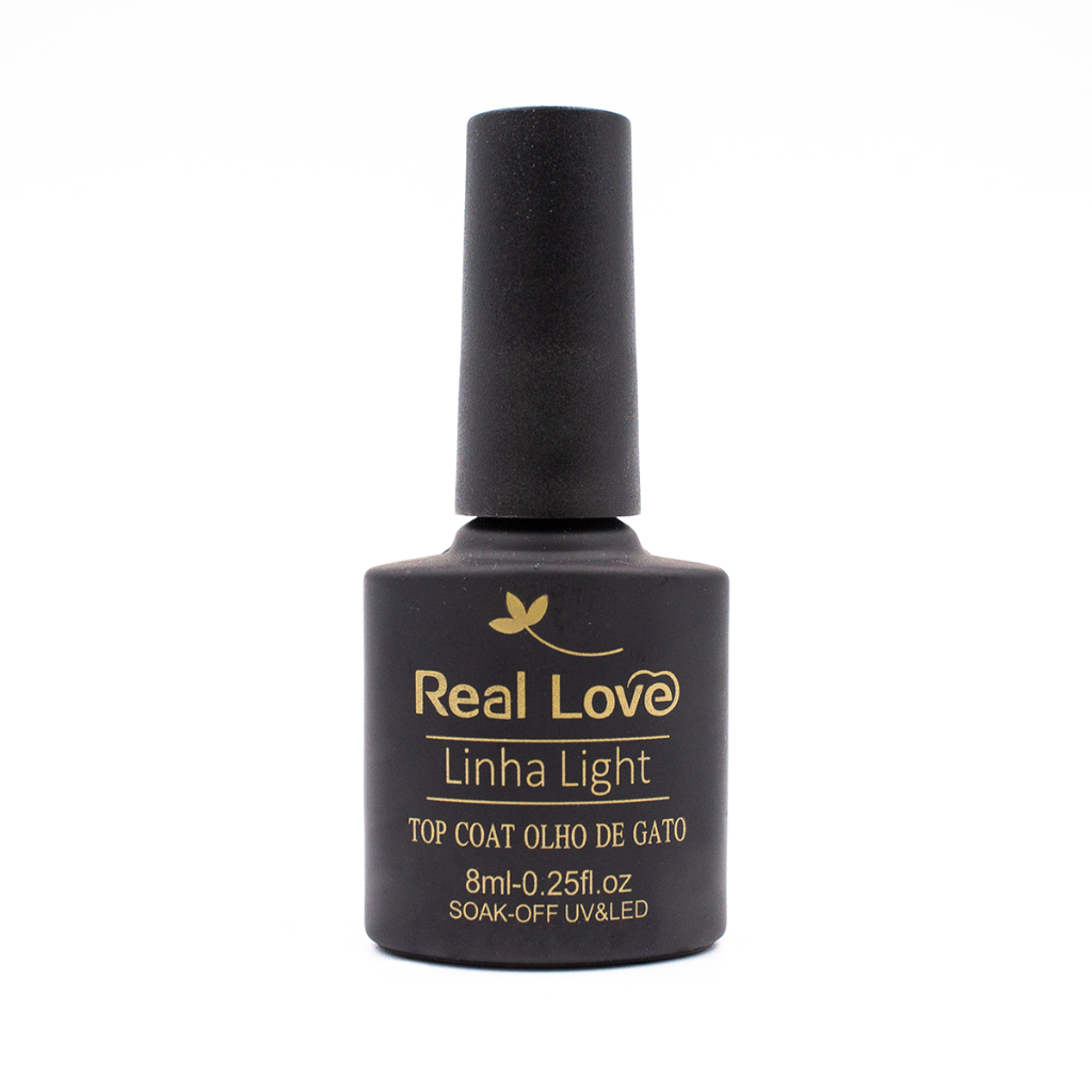 Top Coat Olho De Gato Linha Light 8ml - Real Love em Oferta na Shopee