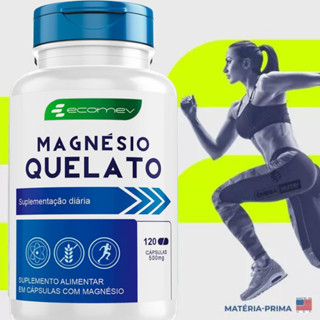 Magnesio Quelato 500mg Puro Super Concentrado 120 Cáps Ecomev
