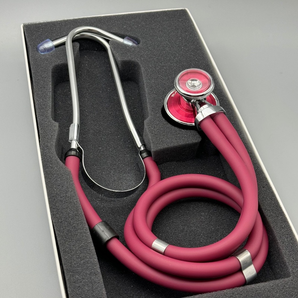 Estetoscópio Rappaport Vinho P.A.Med 2 Anos Garantia Ideal Enfermagem Estudante Medicina e Saúde