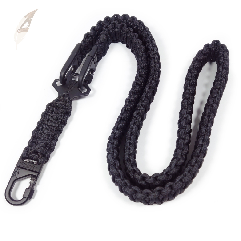 Bandoleira Tática 1 E 2 Pontas Paracord 550 Engate Metal Dupla Trava Pegasus