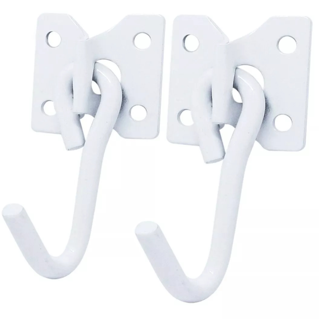 Gancho De Rede Parafusar Branco  FPB Kit Com 2Peças  Jemae em Oferta na Shopee