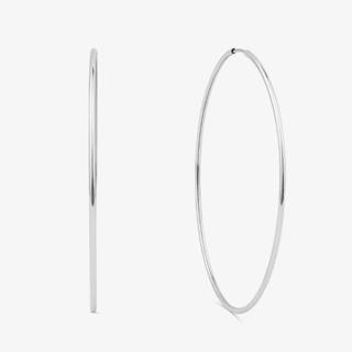 Argola Feminina de Prata 925 Redonda 75mm