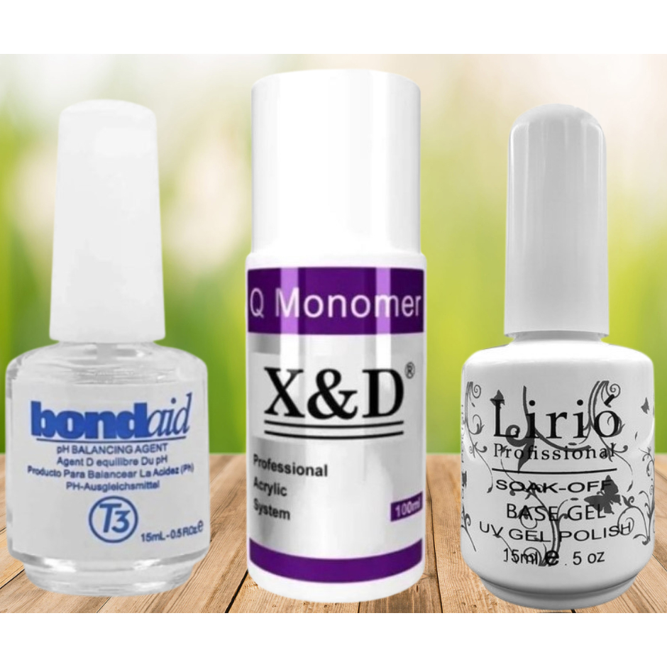 KIT MONOMER XD100 ML ORIGINAL BASE LIRIÓ E BOND AID DESIDRATADOR DE PH OFERTA