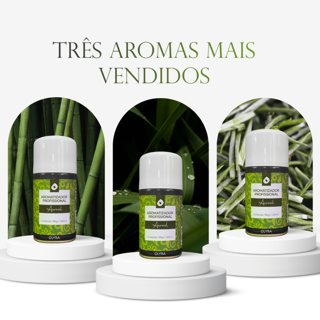 Kit Recarga Profissional Aerosol 3 Aromas Mais Vendidos
