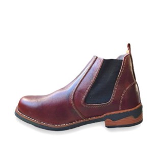 bota botina calvagada em couro legítimo elástico sola texas