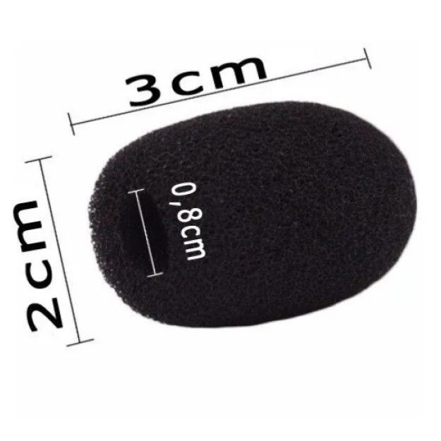2 Espumas Para Microfone Headset Lapela - Earset