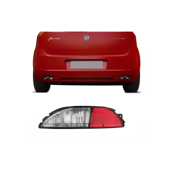 Lanterna Traseira Para-choque Luz Ré Refletor Fiat Punto 2007 2008 2010 2011 2012 - Toro 2016/... Lado Esquerdo Original