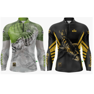 Kit 2 Camisas de Pesca King Tucunaré Com Proteção Solar UV50+ Envio Imediato em Oferta na Shopee
