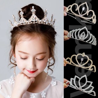 Tiara Daminha ZIRCÔNIA Prata/Dourado Noivinha Coroa Princesa Infantil Adulta Dama de Honra Debutante Bailarina