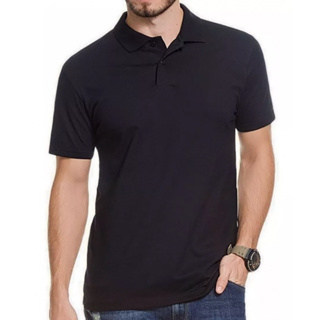 Camisa polo masculina premium piquet poliester em Oferta na Shopee