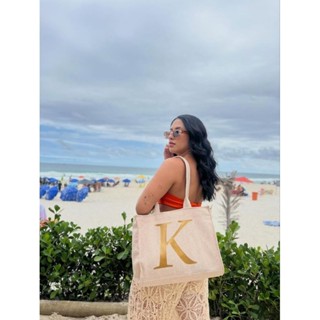 Bolsa De Praia Piscina Personalizada Sacola Verão Zíper Estilo Palha