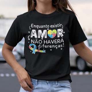 Camisa Laço Autismo Respeito Camiseta Afeto Inclusão Blusa Autista Não Ha Diferença