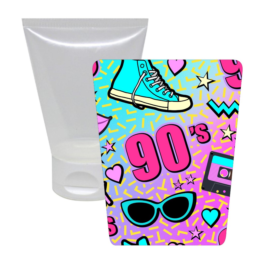 Adesivos para Bisnaga 30ml Anos 90/2000 - Pronto para ser aplicado, Decoração de Festa de Aniversário Anos 90, Retro, Música Pop.
