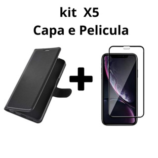 Capinha Carteira Para Poco X5 + Pelicula 3D Proteção em Dobro