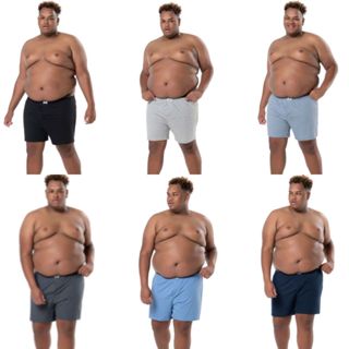 Cueca Samba Canção Plus Size Cós Elástico 100% Algodão Keeper 148
