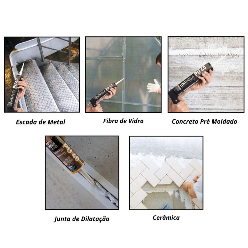 Detalhes do Kit 3 Cola Pu 40 Profissional 400g Placa Revestimento Pvc 3d