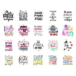 250 Adesivos Motivacionais Frases com Recote