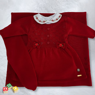 Conjunto Roupa Bebê Menina Saida Maternidade P 4 Peças 1 a 3 Meses