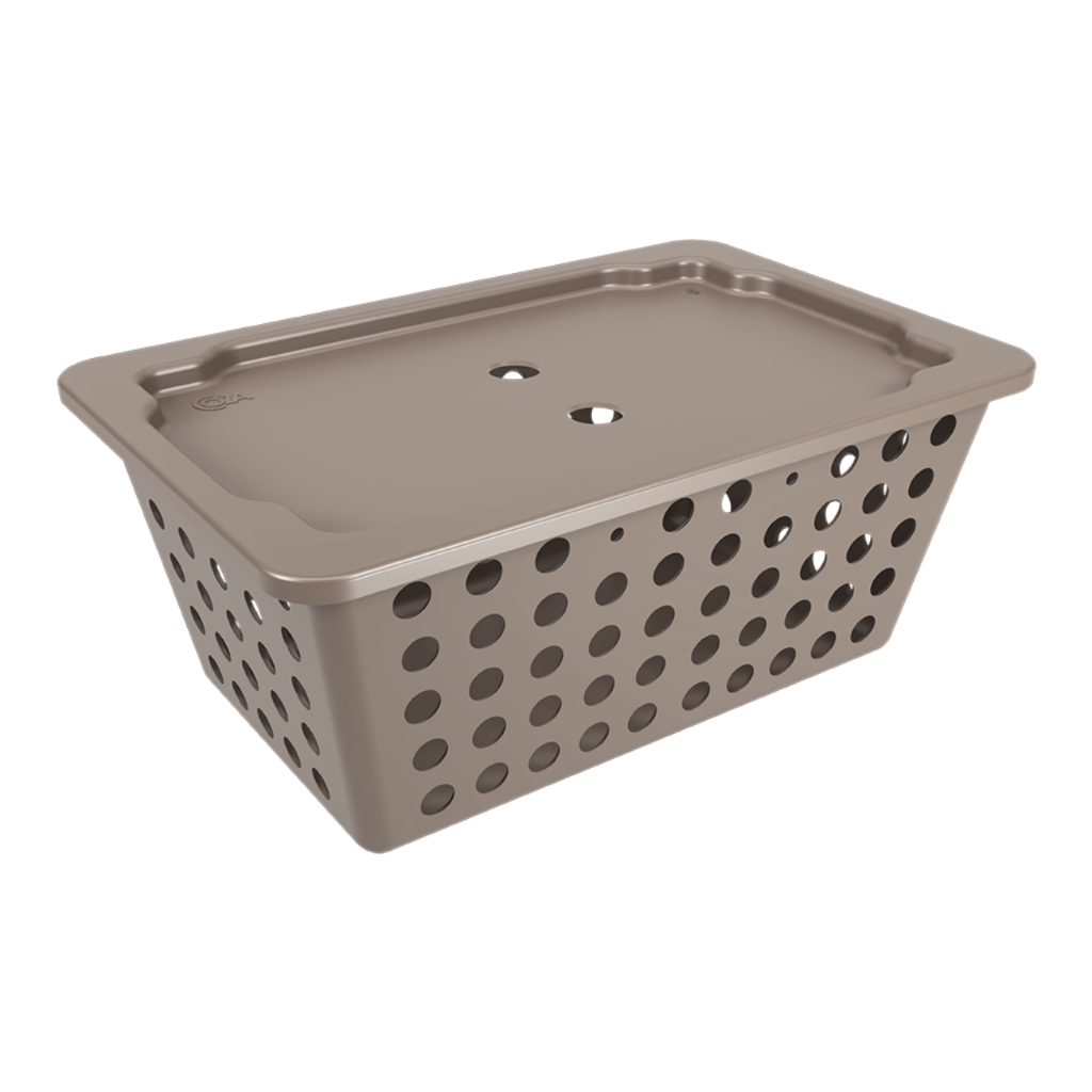 Cesta Organizadora Com Tampa Coza One 4,4 Litros 29,7 x 19,6 x 12,6 cm Warm Gray em Oferta na Shopee