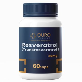 Resveratrol Transresveratrol Original com Laudo 30mg - 60 ou 120 cápsulas