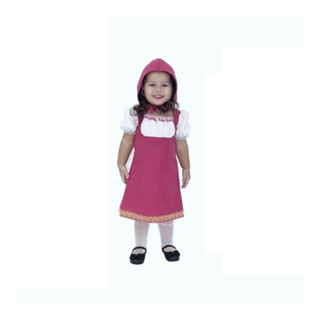 Fantasia Vestido Festa Infantil Masha C/ Lenço