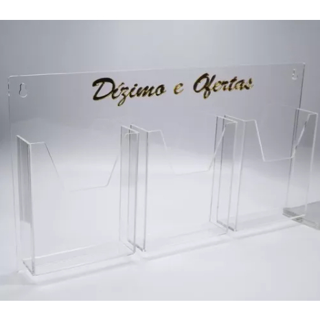 Porta dizimos e ofertas com 03 compartimentos em Oferta na Shopee