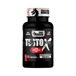 Testo X Black, 60 Cáps | Auxilia na Força, Vitalidade e Intensidade nos Treinos - Snake Dragon