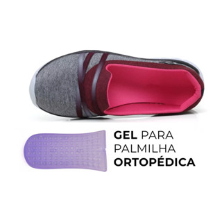 Tênis Meia Calce Fácil Sapatilha Feminino Conforto Acompanha Gel Ortopédico