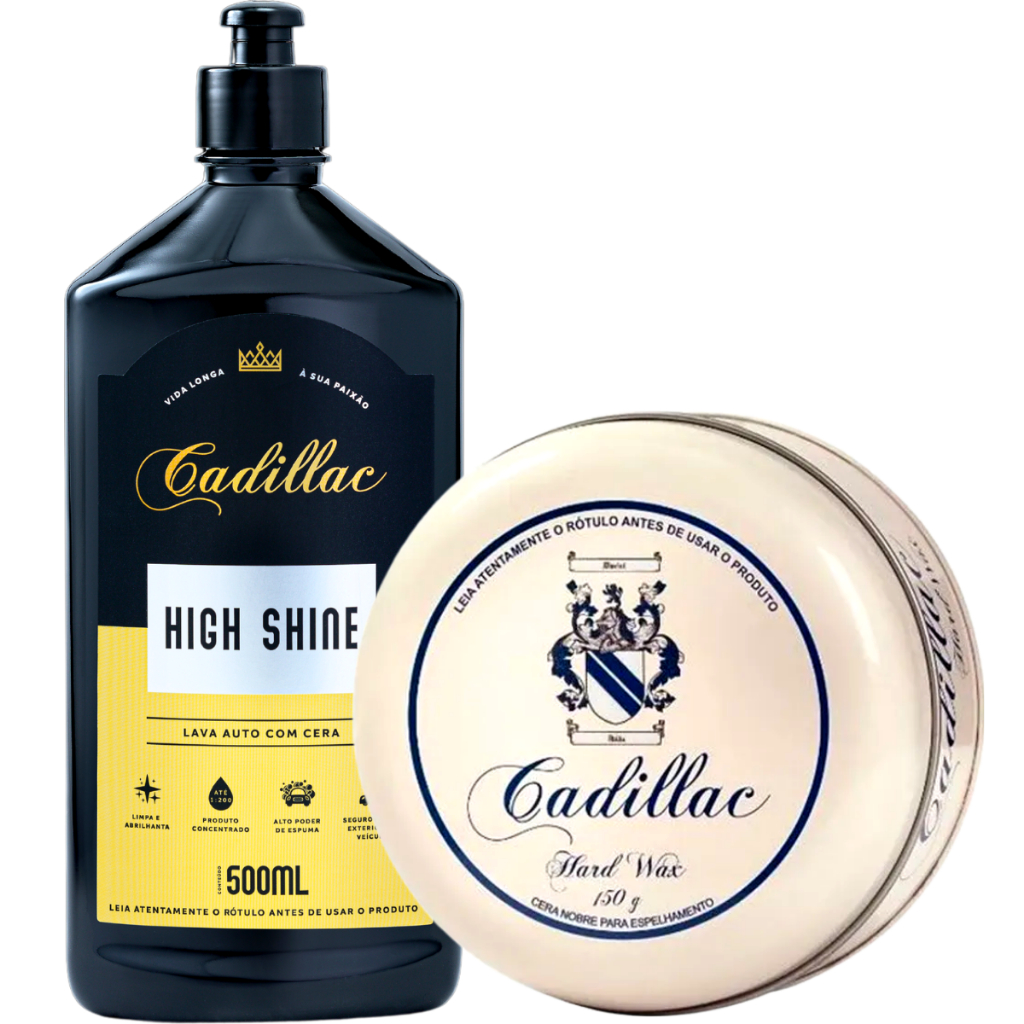 High Shine Lava Autos com Cera + Cera em Pasta Hard Wax 150g Cadillac