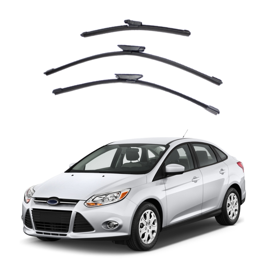 Kit Palheta Limpador Parabrisa Proteção Chuva Ford Focus 2014 à 2019