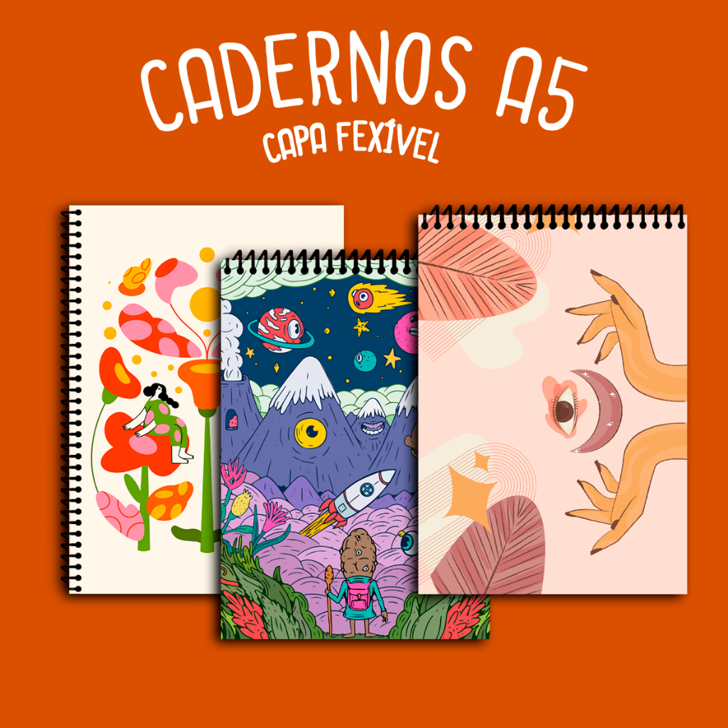 Caderno A5  - Caderno de desenho infantil.