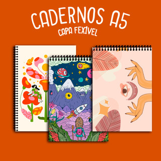 Caderno A5  - Caderno de desenho infantil.
