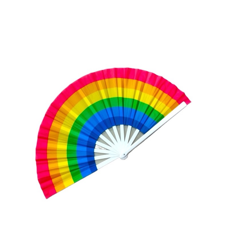 Leque Colorido Arco-íris Grande  Para Festa Dança Carnaval Decoração