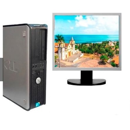 Computador e Monitor 16 Wi-fi cpu Dell Core 2 duo Memoria 4gb Hd160gb