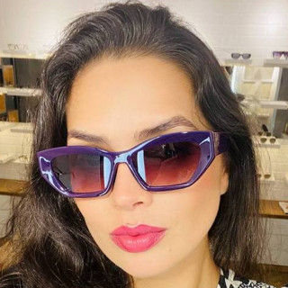 Óculos De Sol Feminino Quadrado Pequeno Rosto Fino Barato
