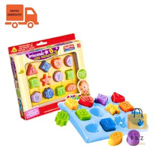 Brinquedo Educativo Encaixe Brincando com os Números Para Bebê Criança
