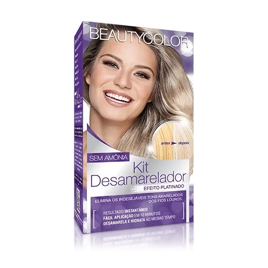 Kit Desamarelador Efeito Platinado Sem Amônia - Beauty Color