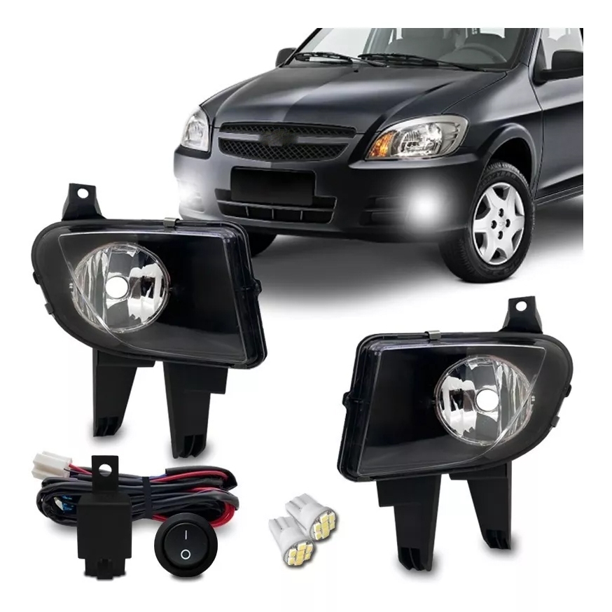 Kit Farol Milha Neblina Auxiliar Celta Prisma 2012 2013 2014 2015 2016