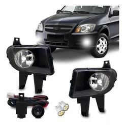 Kit Farol De Milha Auxiliar Neblina Completo Compatível Com Celta Prisma 2012 2013 2014 2015 2016