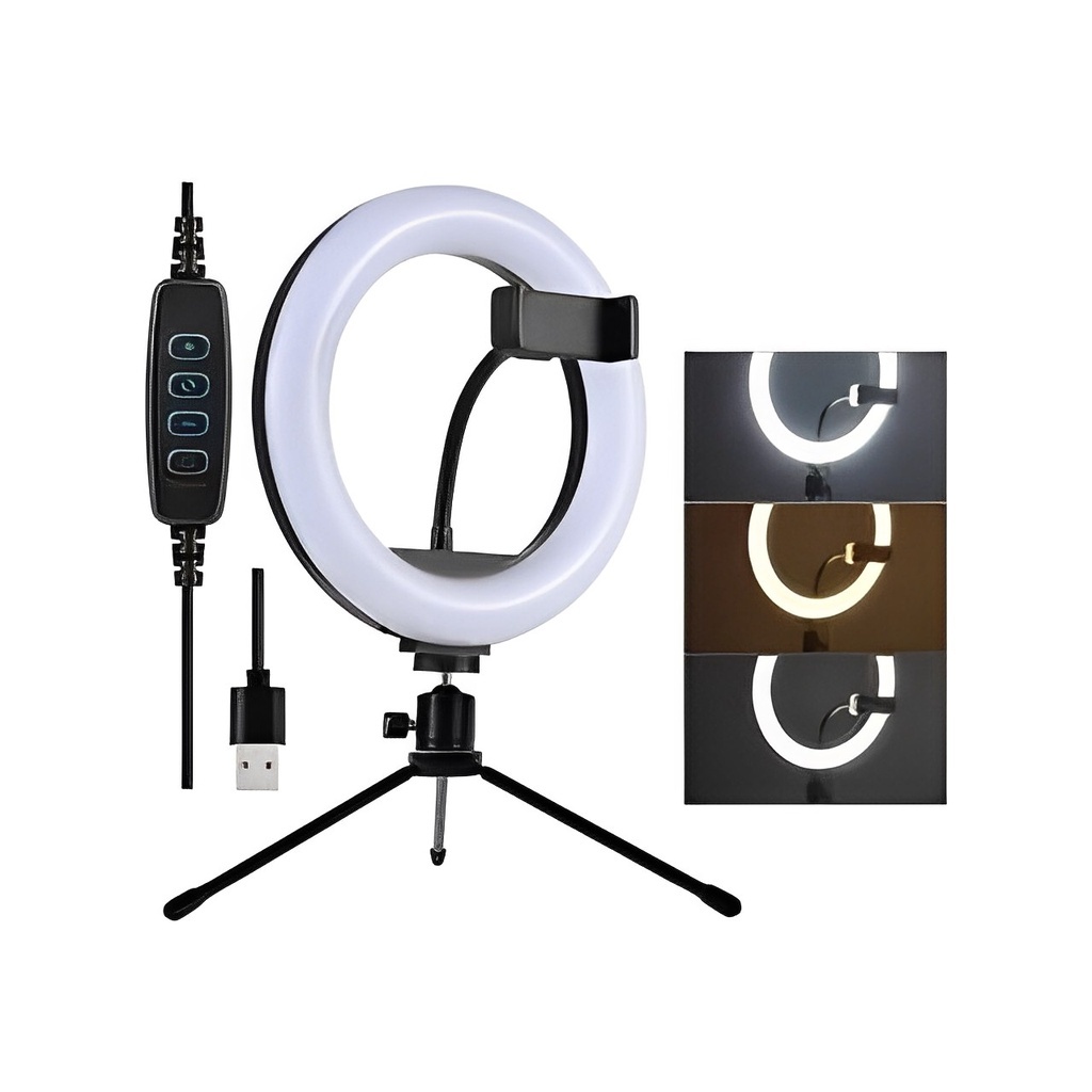 Ring Light 8 Polegadas 20cm com Tripé mesa