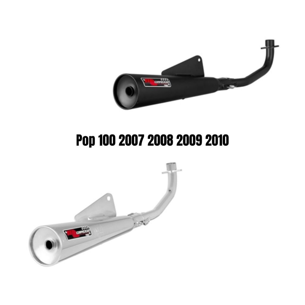 Escapamento Super Adventure Ml Competition Moto Pop 100 2007 2008 2009 2010 Ronco Esportivo Cromado