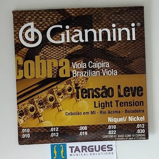 ENCORDOAMENTO P/ VIOLA CAIPIRA LEVE NIQ GESVNL GIANNINI