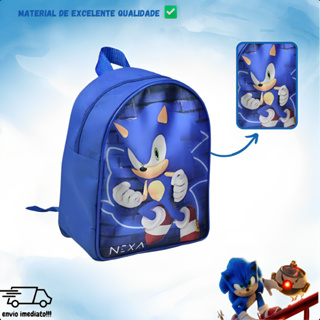 Mochila Infantil Sonic Azul Nexa Escolar Creche em Oferta na Shopee