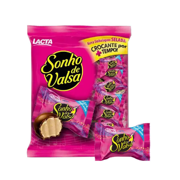 Pacote De Chocolate Bombom Sonho De Valsa Lacta - 1kg 47 a 50 bombons por pacote