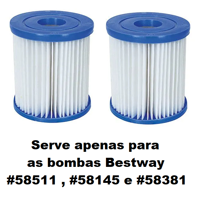 Kit 2 Cartuchos para Bomba Filtrante Bestway 1249 LH Modelo I Codigo 58093 Bomba Bestway 1249 LH 58381 58511 58382 58145