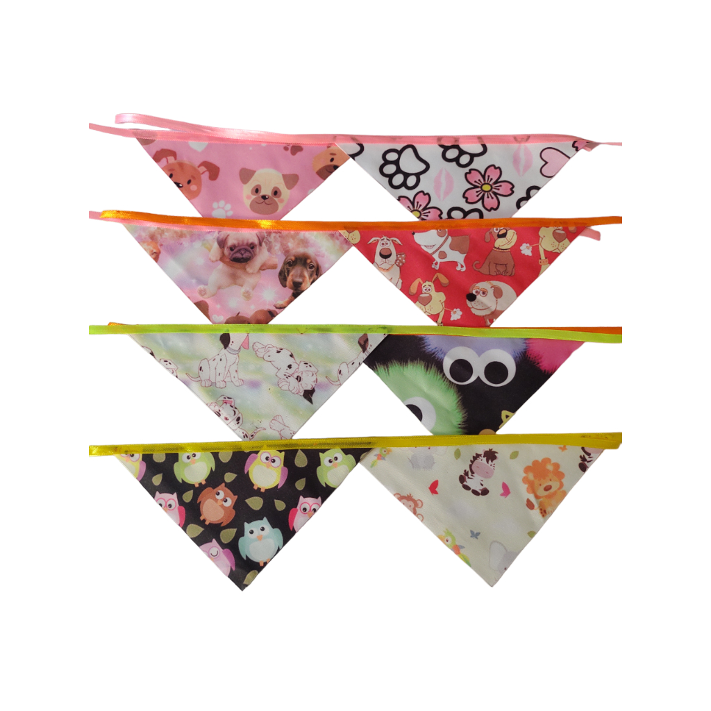 Bandana pet kit 50 pçs (10x20), tamanho P cachorros e gatos pequeno porte, filhotes, coelho  atacado banho e tosa.