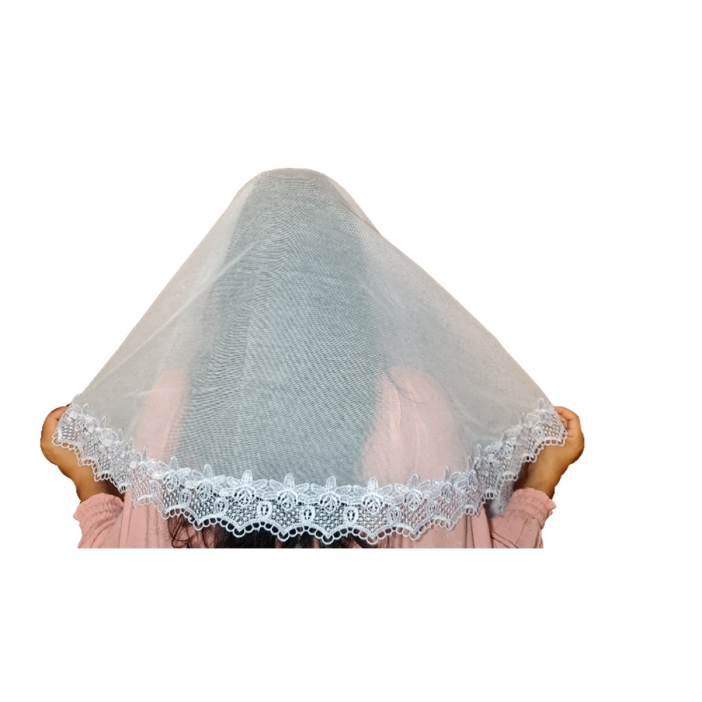 Véu Ccb Congregação Renda Guipir NYL167 em Oferta na Shopee