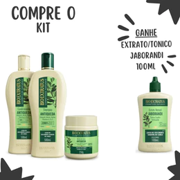 Kit Antiqueda Jaborandi Bio Extratus ( Shampoo, Condicionador e Banho de Creme 500mL/250g)
