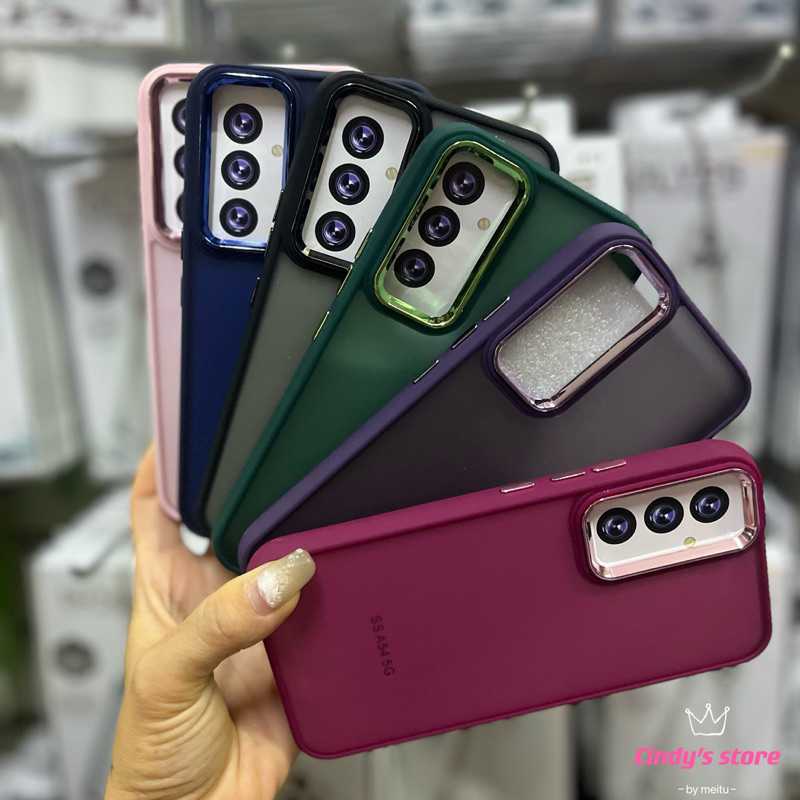 Capa Transpare fosco Para Samsung A14 A24 A34 A54 A12 A32 A13 A10 A20/A30 A10S M130M14 M54 Traseira Anti-Impressão